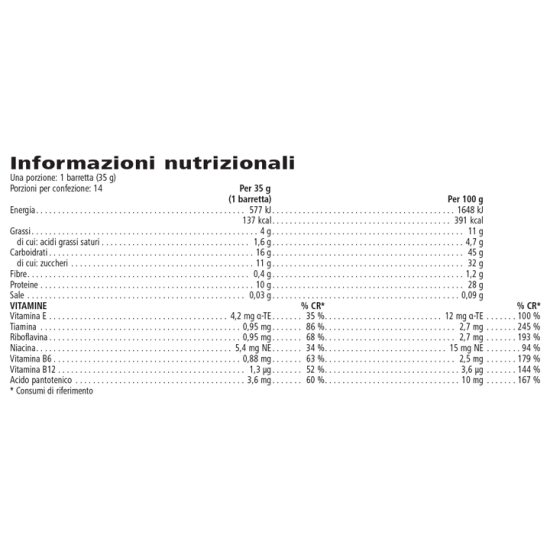 Fehérjeszelet vitaminokkal