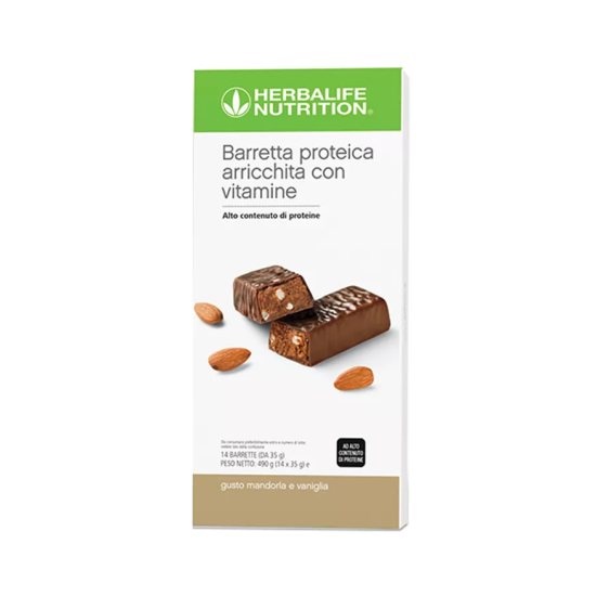 Herbalife Barrette proteiche Mandorla e Vaniglia 14 barrette